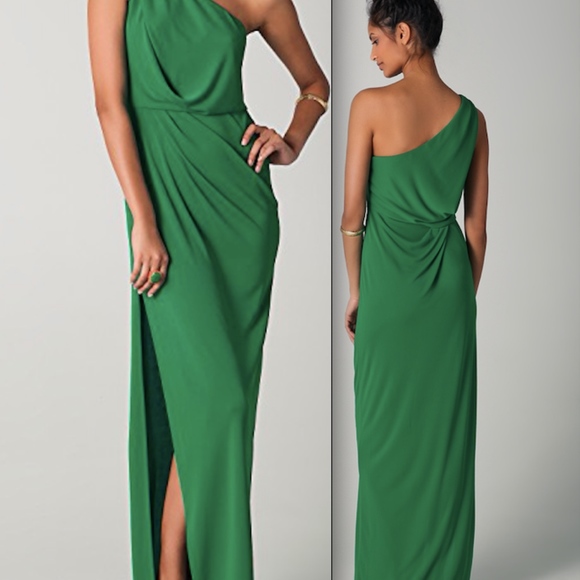 bcbg green gown